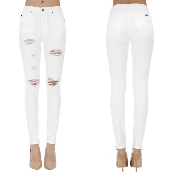 White Distressed Denim - Picture 3 of 3